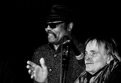 Greg Copeland mit Wolfgang Orth